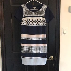 Navy and light pink dress